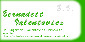 bernadett valentovics business card